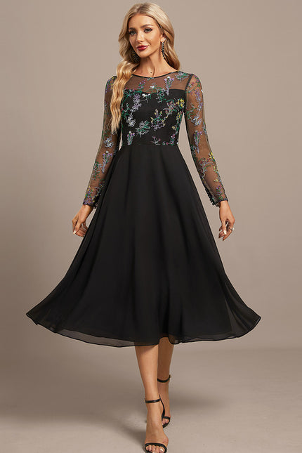 Robe Midi Éclat Sombre - gallery 2