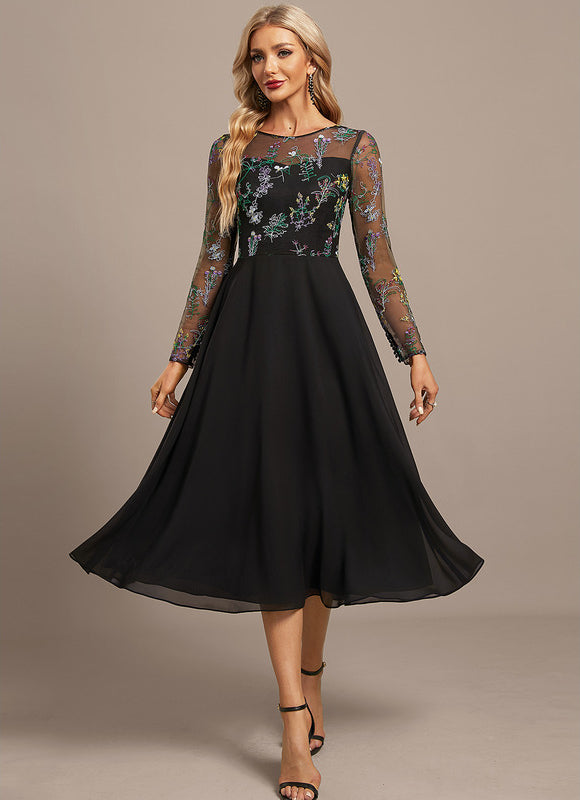 Robe Midi Éclat Sombre - gallery 2