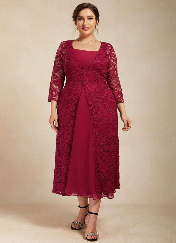 Robe Midi Bordeaux Aérée - gallery 8