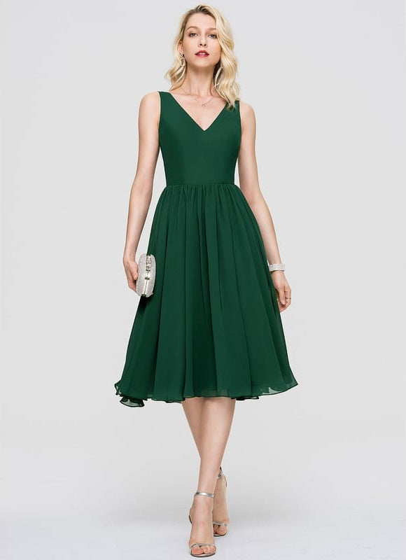 Robe Midi Aérienne Marine - gallery 7