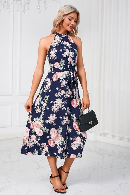 Robe Midi Midi Floral Aquatique - gallery 6