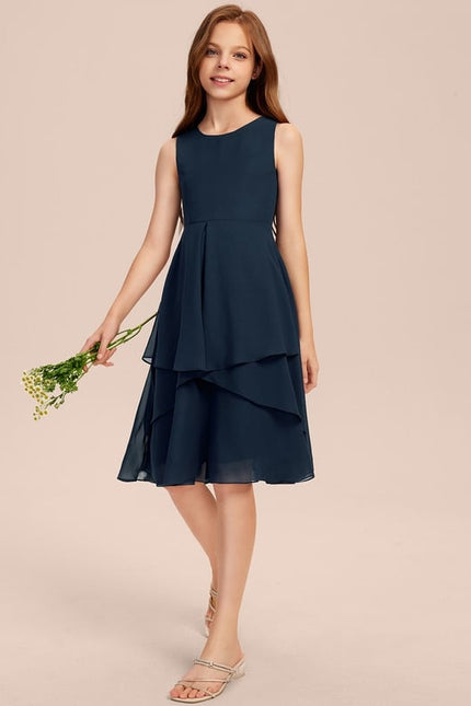 Robe Midi Évasée Marine - gallery 3