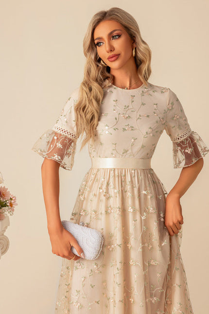 Robe Midi Élégance Florale - gallery 2