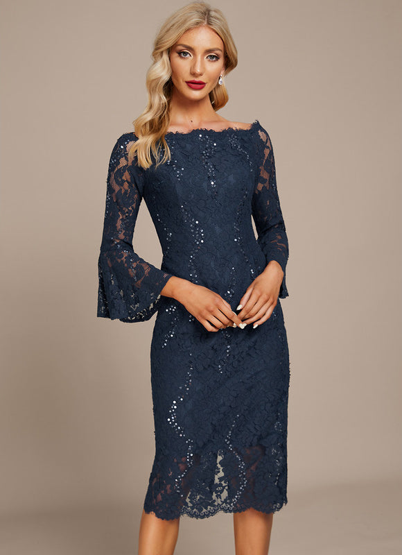 Robe Midi Dentelle Étoilée - gallery 1