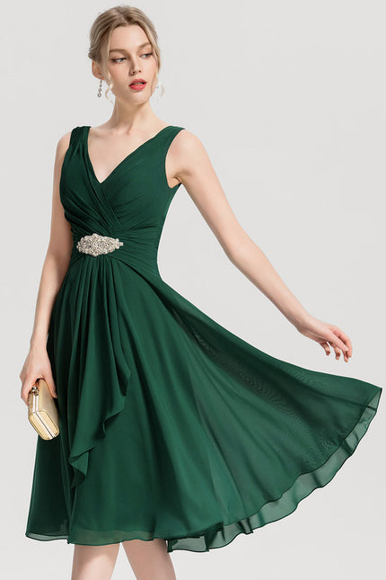 Robe Midi Émeraude Flottante - gallery 5