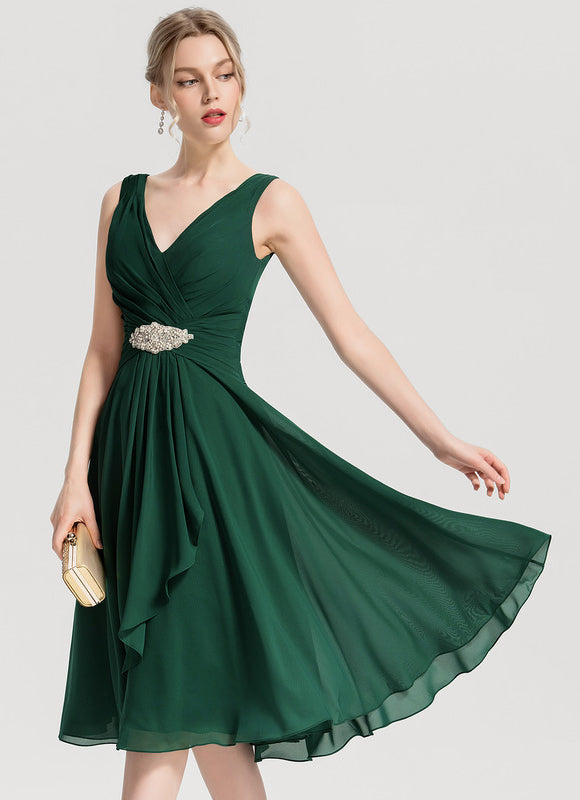 Robe Midi Émeraude Flottante - gallery 5