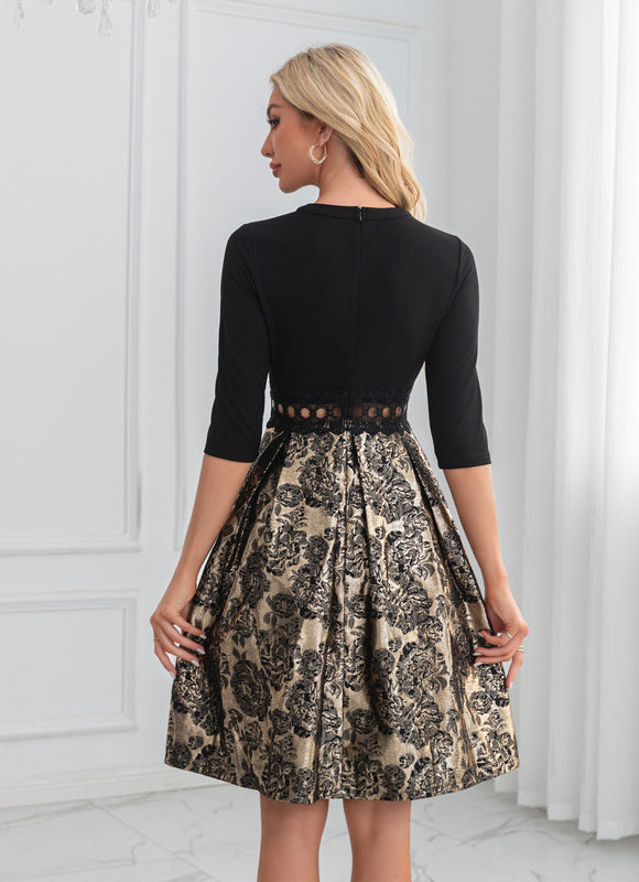 Robe Midi Élégante Brodée - gallery 1