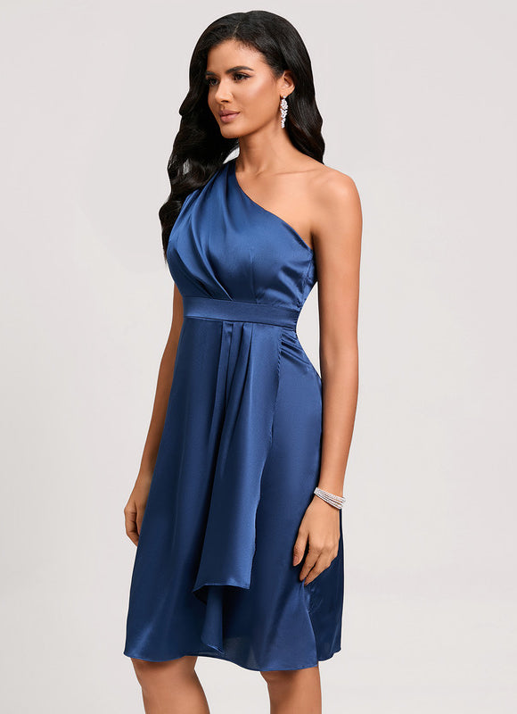 Robe Midi Satinée Unilatérale - gallery 2