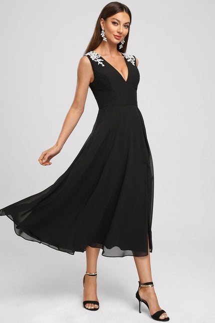 Robe Midi Noire Chic - gallery 4