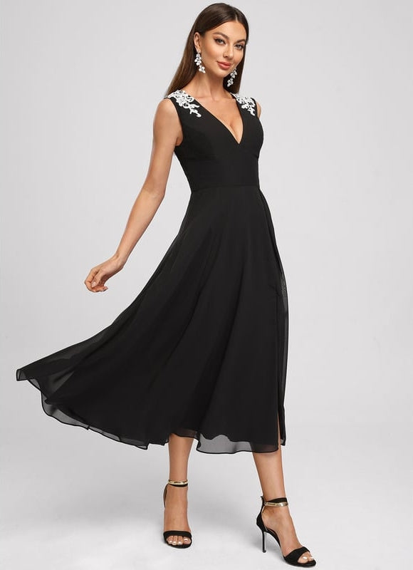 Robe Midi Noire Chic - gallery 4