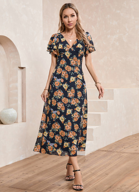 Robe Midi Florale Légère - gallery 5