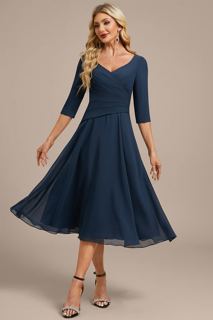 Robe Midi Fluide Marine - gallery 2