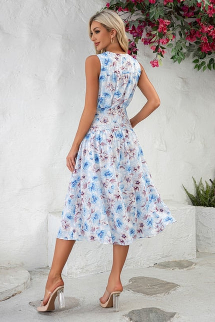 Robe Midi Fleurs Aquarelle - gallery 1