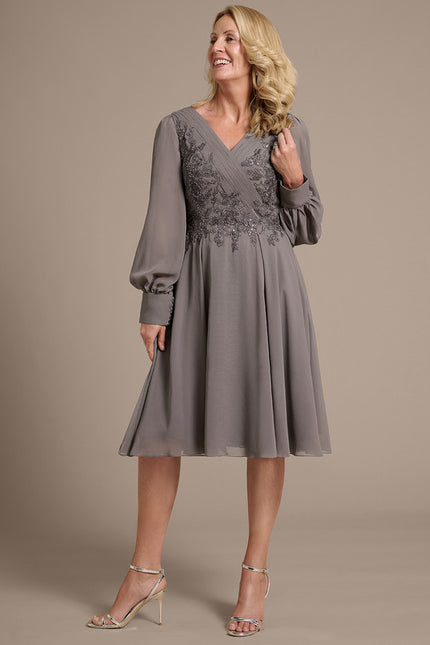 Midi Robe Fluide Habillée Pour Mariage - gallery 3