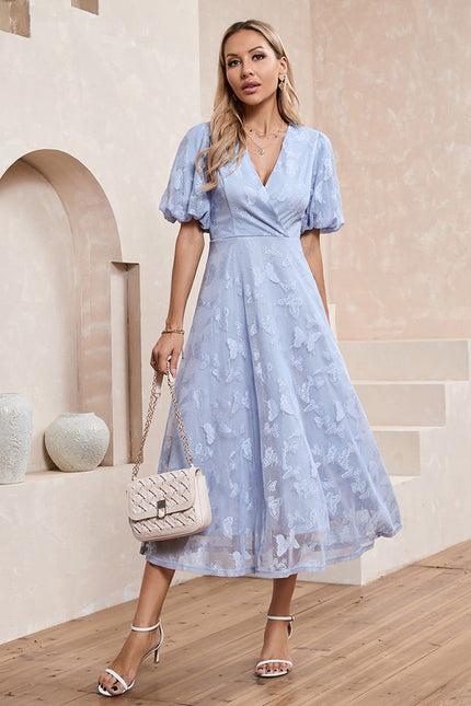 Robe Midi Évasée En Crochet