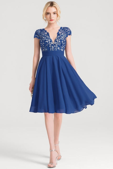 Robe Midi Bleu Envoûtant - gallery 1