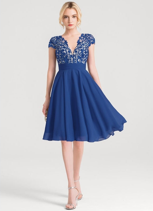 Robe Midi Bleu Envoûtant - gallery 1