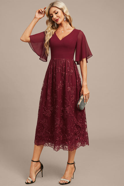 Robe Midi Émeraude Brodée - gallery 5