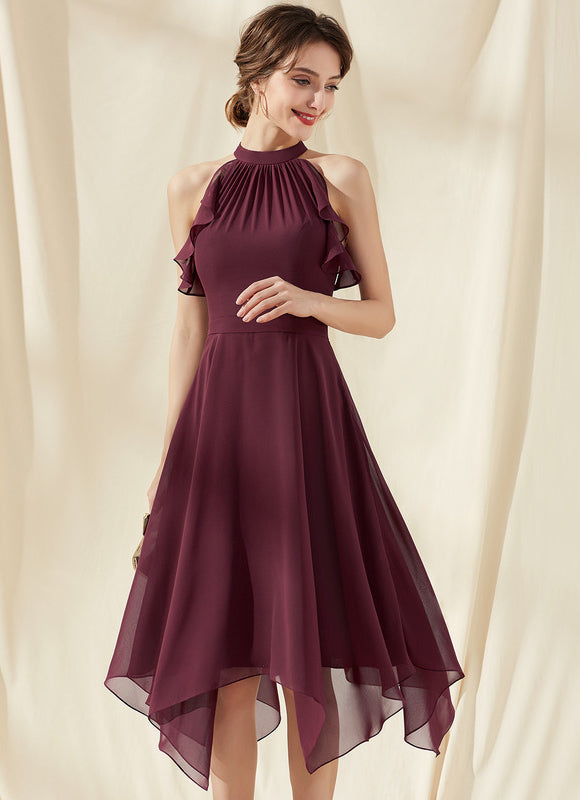 Robe Midi Flottante Bordeaux - gallery 4