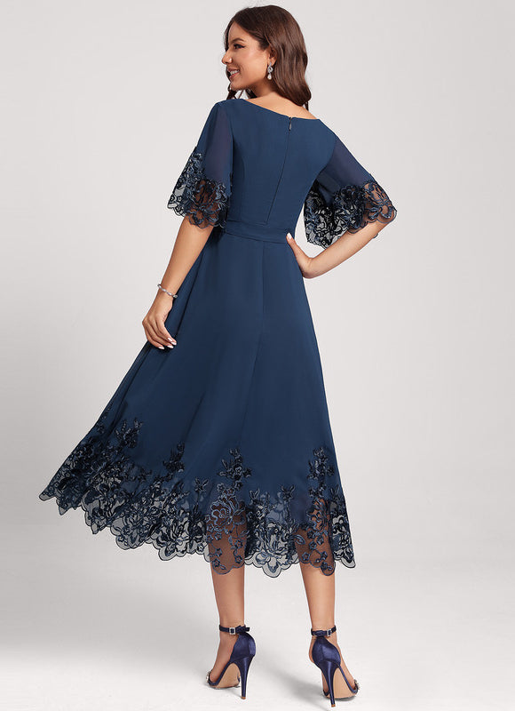 Robe Midi Émeraude Dentelle - gallery 4