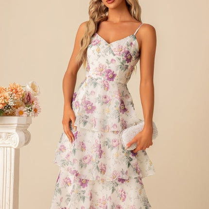 Robe Midi Cascade Florale