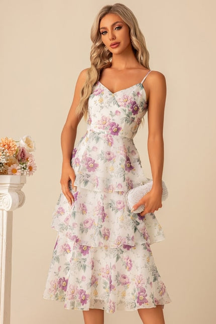 Robe Midi Cascade Florale
