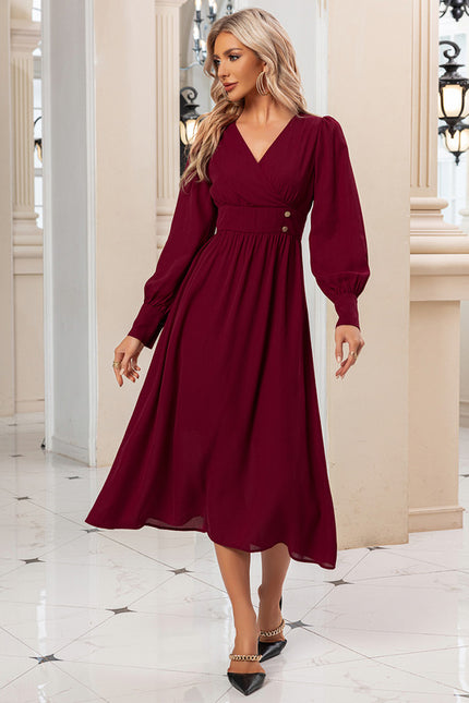 Robe Midi Manches Bouffantes - gallery 4