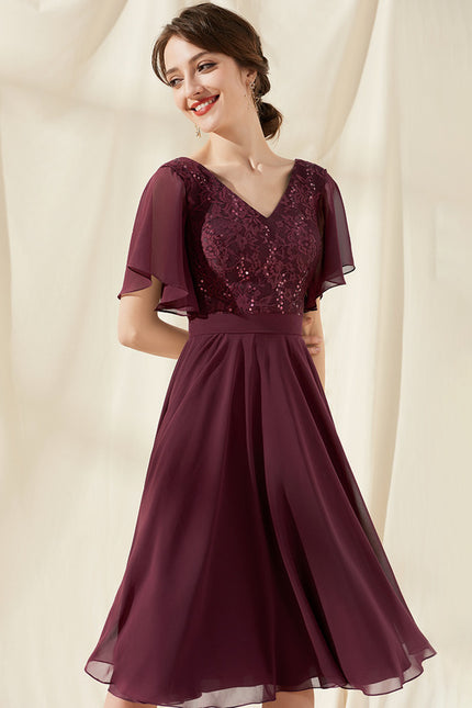 Robe Midi Bordeau Flottante