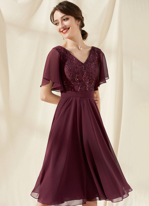 Robe Midi Bordeau Flottante