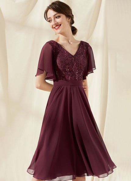 Robe Midi Bordeau Flottante
