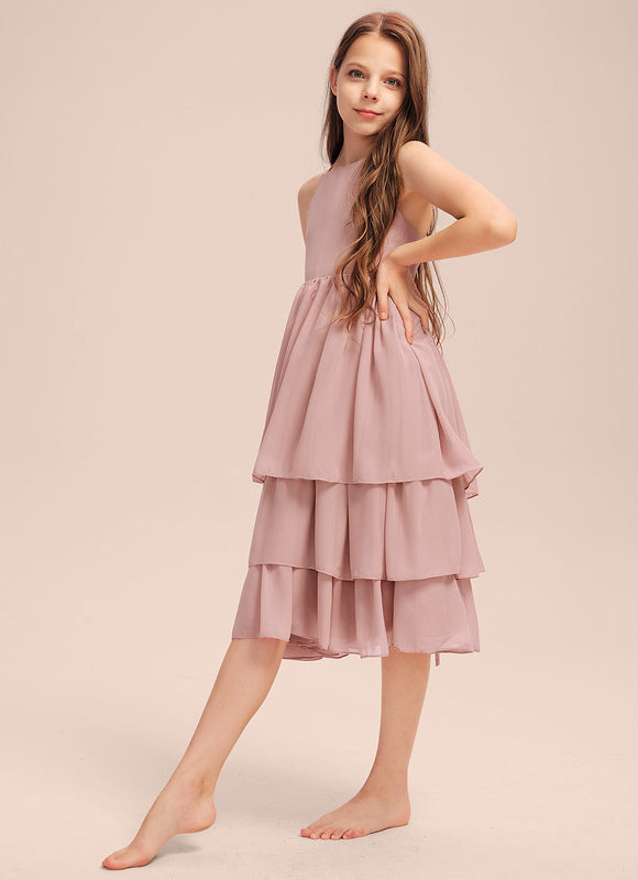 Robe Midi Volante Rose
