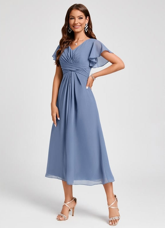 Midi Robe De Cocktail Pour Mariage Chic - gallery 4