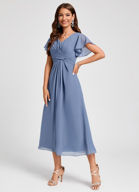 Midi Robe De Cocktail Pour Mariage Chic - gallery 4