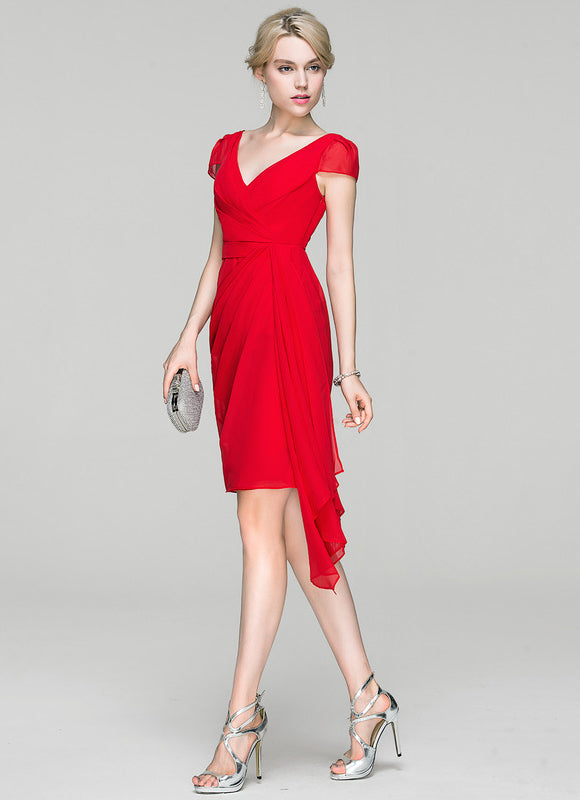 Robe Midi Rouge Éthérée - gallery 1