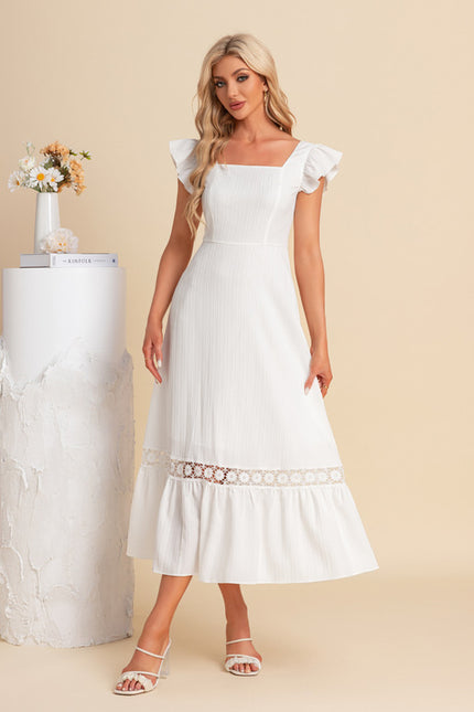 Robe Midi Blanche Brodée