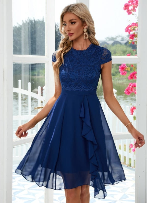 Robe Midi Bordeaux Aérienne