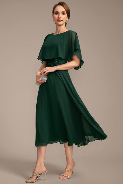 Robe Midi Émeraude Flottante - gallery 3