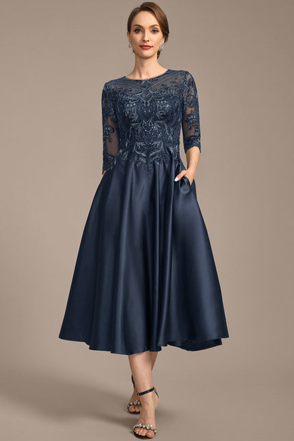 Robe Midi Illusion Satinée - gallery 2