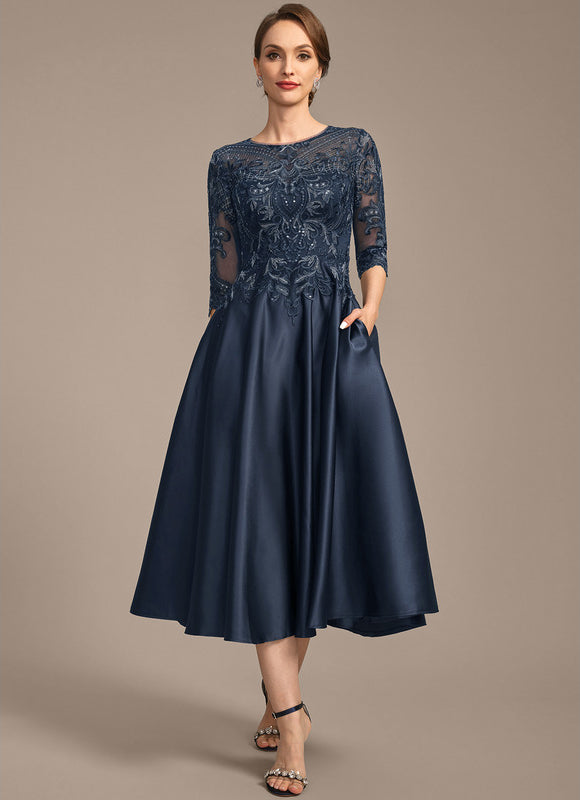 Robe Midi Illusion Satinée - gallery 2