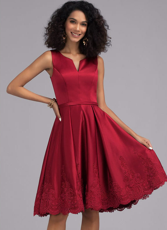 Robe Midi Bordeaux Élégante - gallery 7