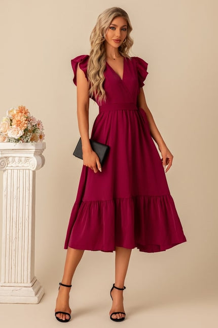 Robe Midi Manches Bouffantes - gallery 5
