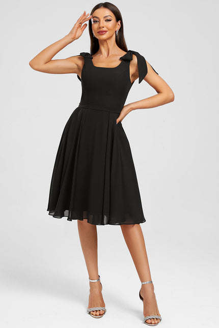 Robe Midi Noir Fluide