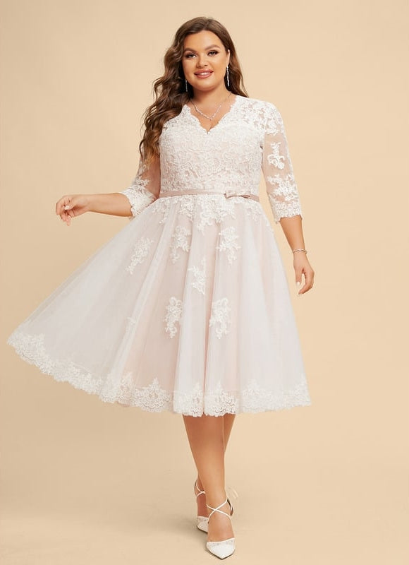 Robe Midi Écrue Élégante - gallery 5