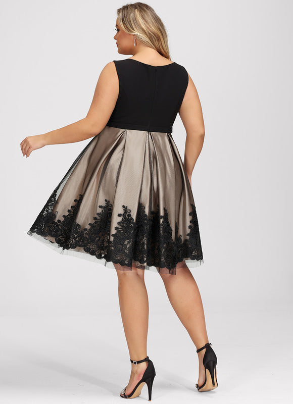 Robe Midi Éclat Noir Satiné - gallery 8