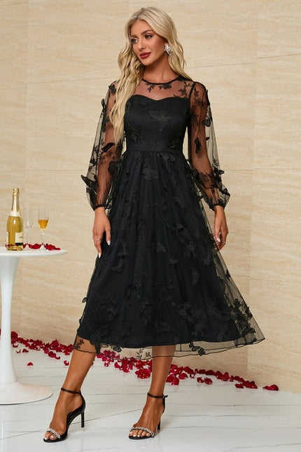 Robe Midi Ébène Envoûtante - gallery 4