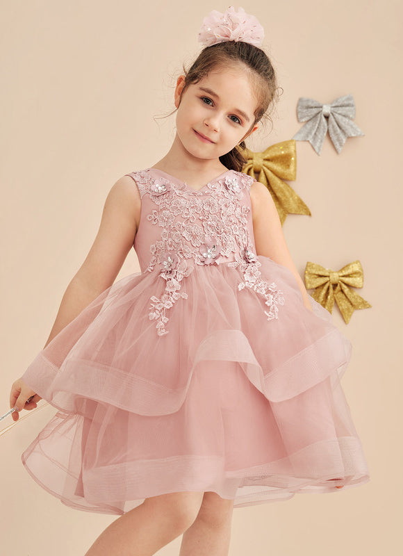 Robe Midi Tulle Fleurie - gallery 1