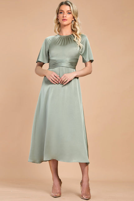 Robe Midi Satin Midi Cintrée - gallery 5