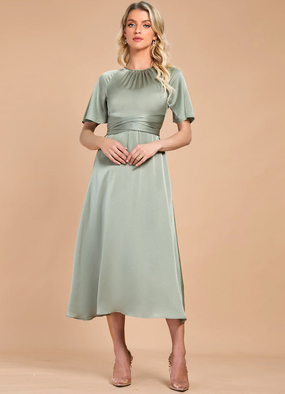 Robe Midi Satin Midi Cintrée - gallery 5