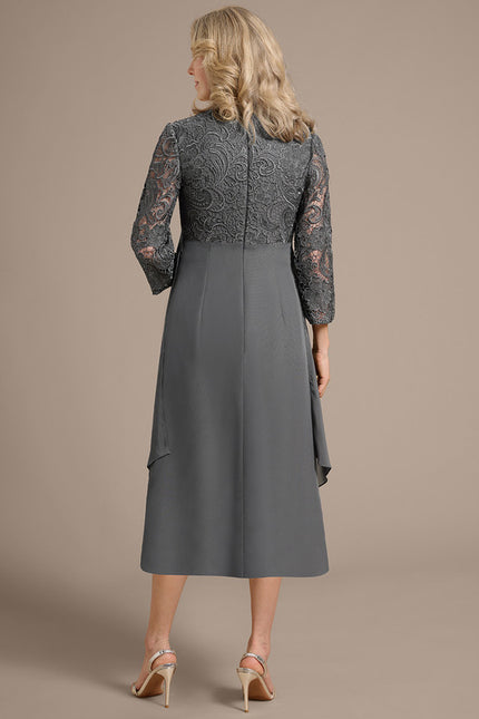 Midi Robe Droite Fluide Femme 50 Ans - gallery 6