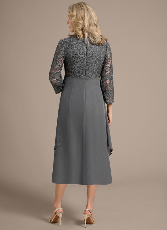 Midi Robe Droite Fluide Femme 50 Ans - gallery 6